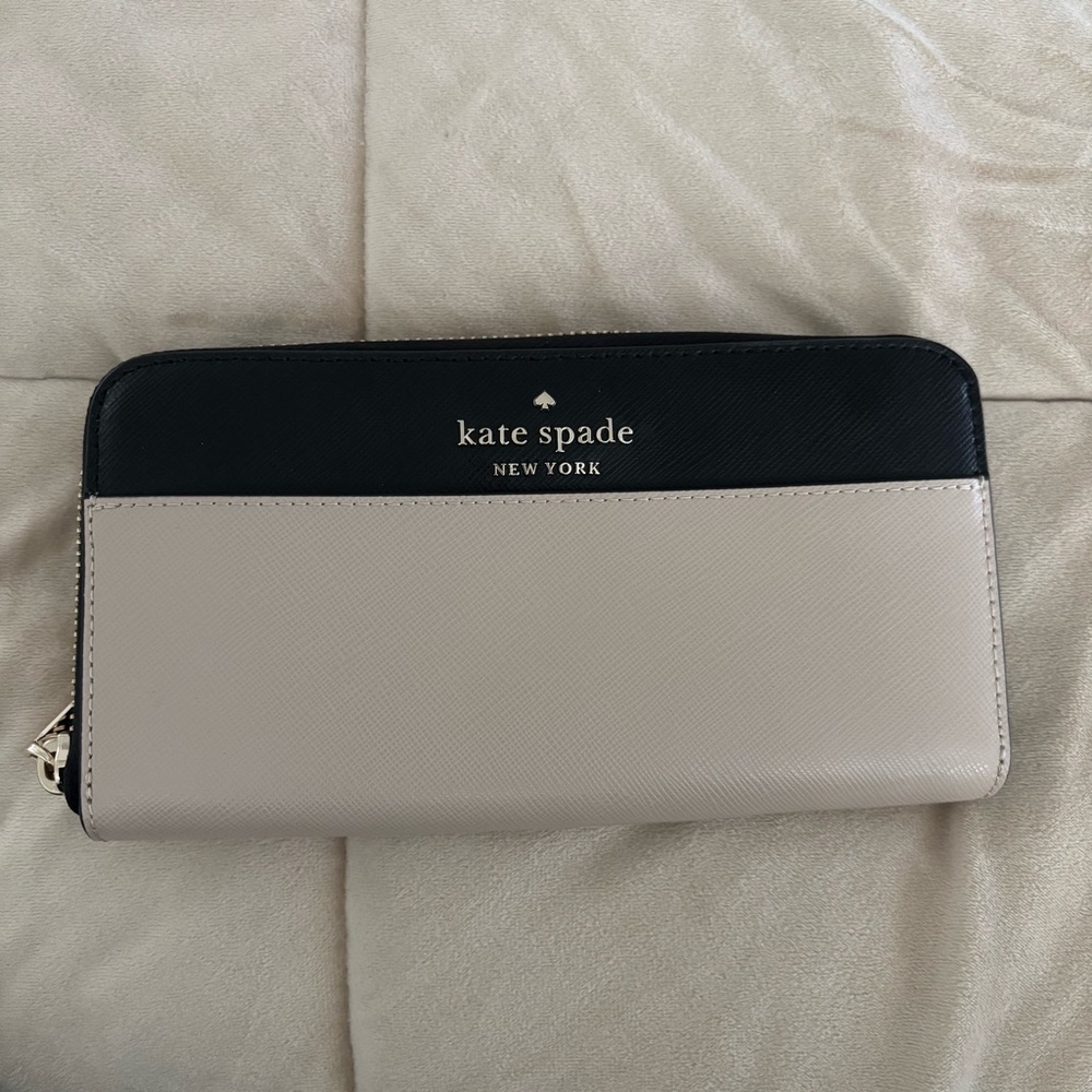 Kate Spade York Staci Colorblock Large Continental Wallet Warm Beige
